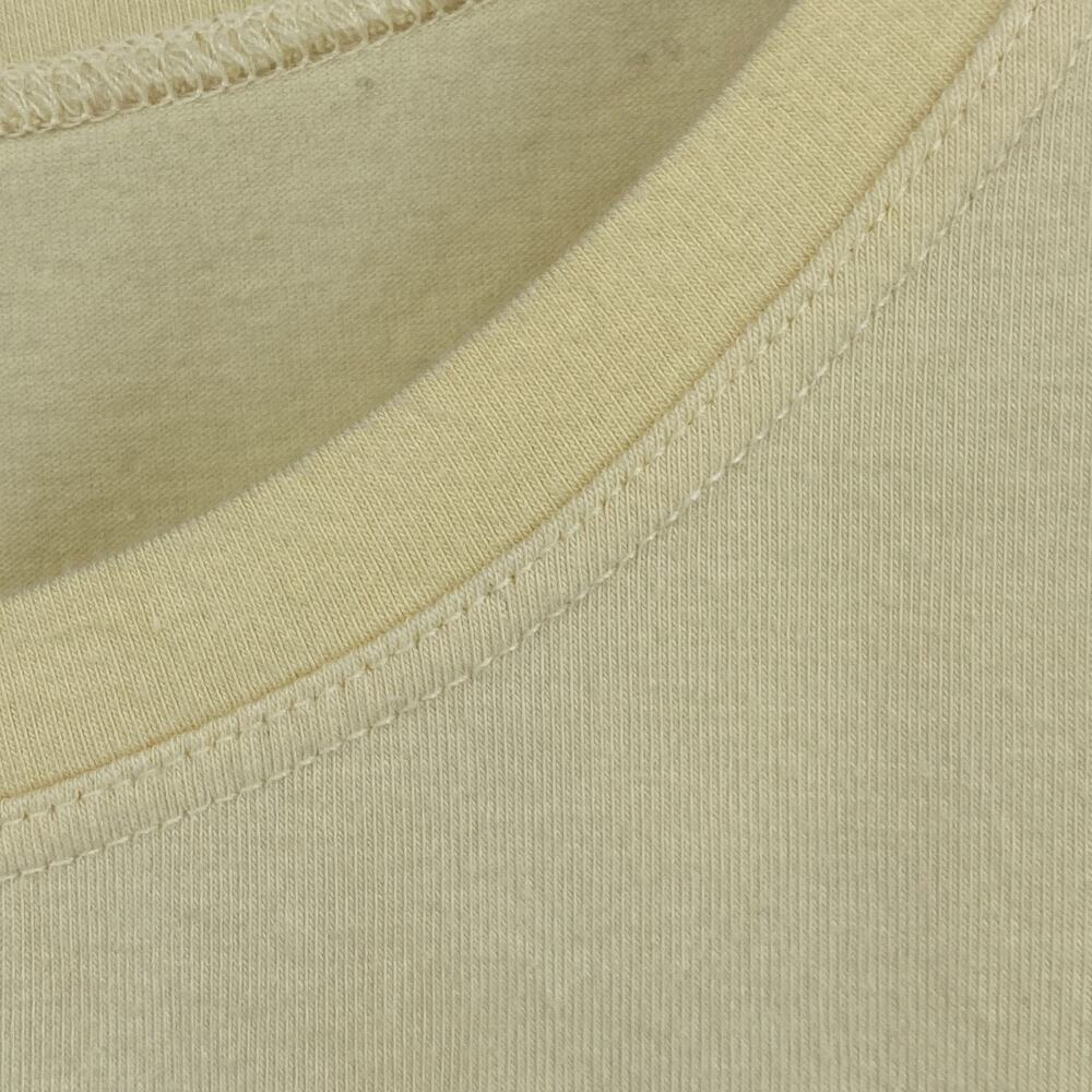 EILEEN FISHER Top S Stretch Organic Cotton Scoop Neck Cap Sleeve Yellow USA - Picture 6 of 13